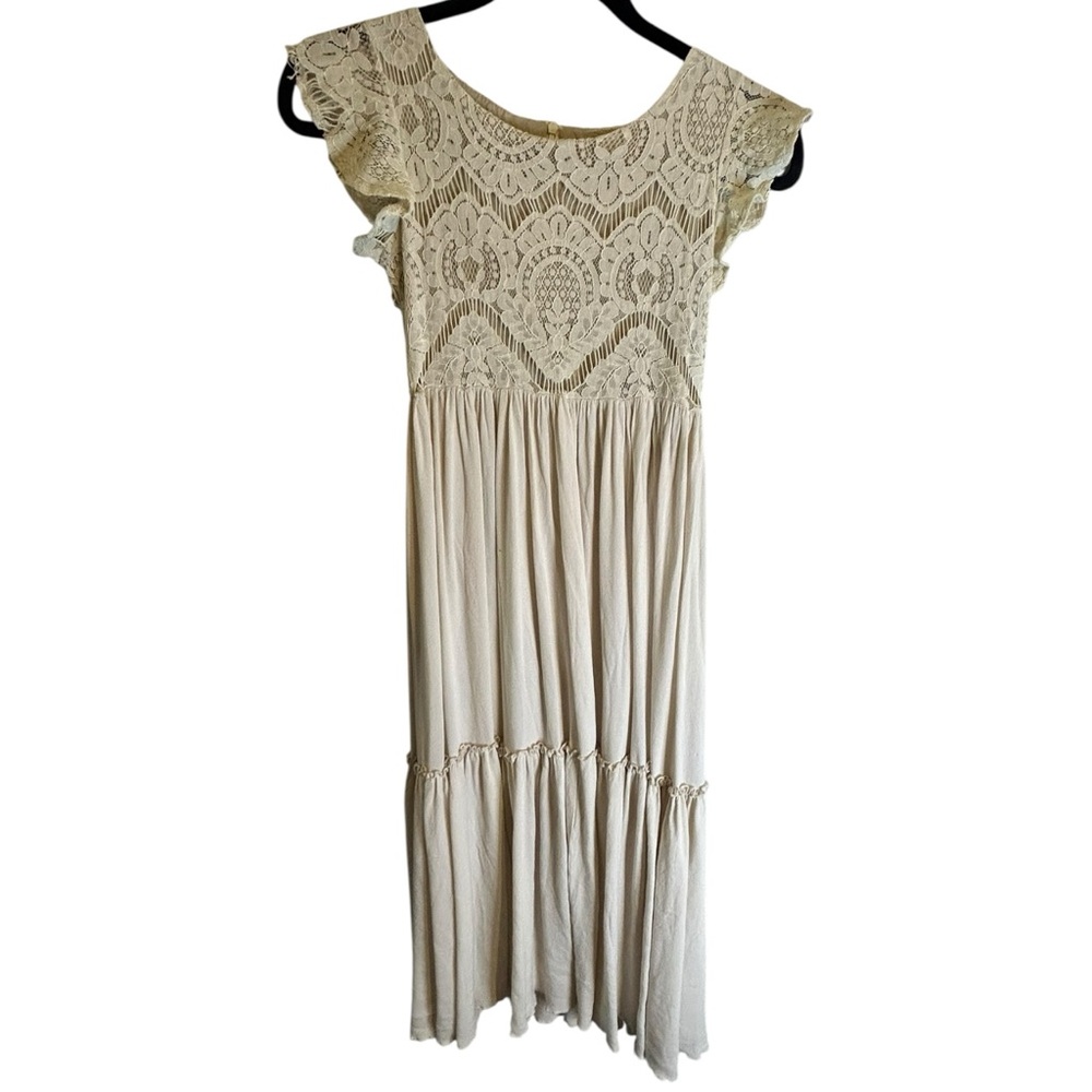 Joyfolie Mia Joy Girls 10 Cream Lace Kids Formal Dress 100% Viscose